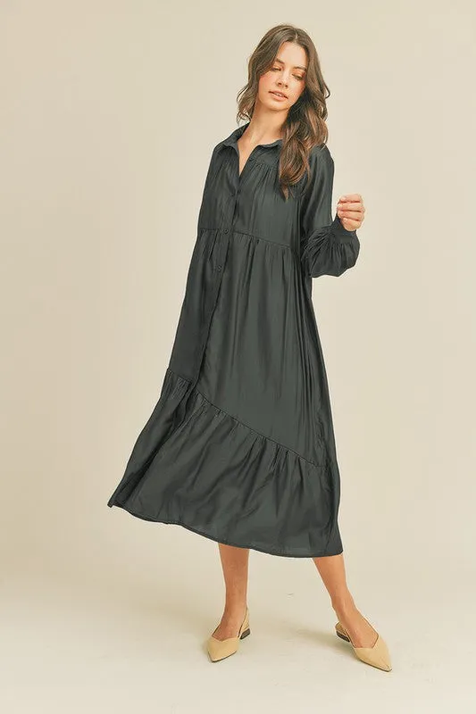 FINAL SALE Bailee Grace Button Midi Dress