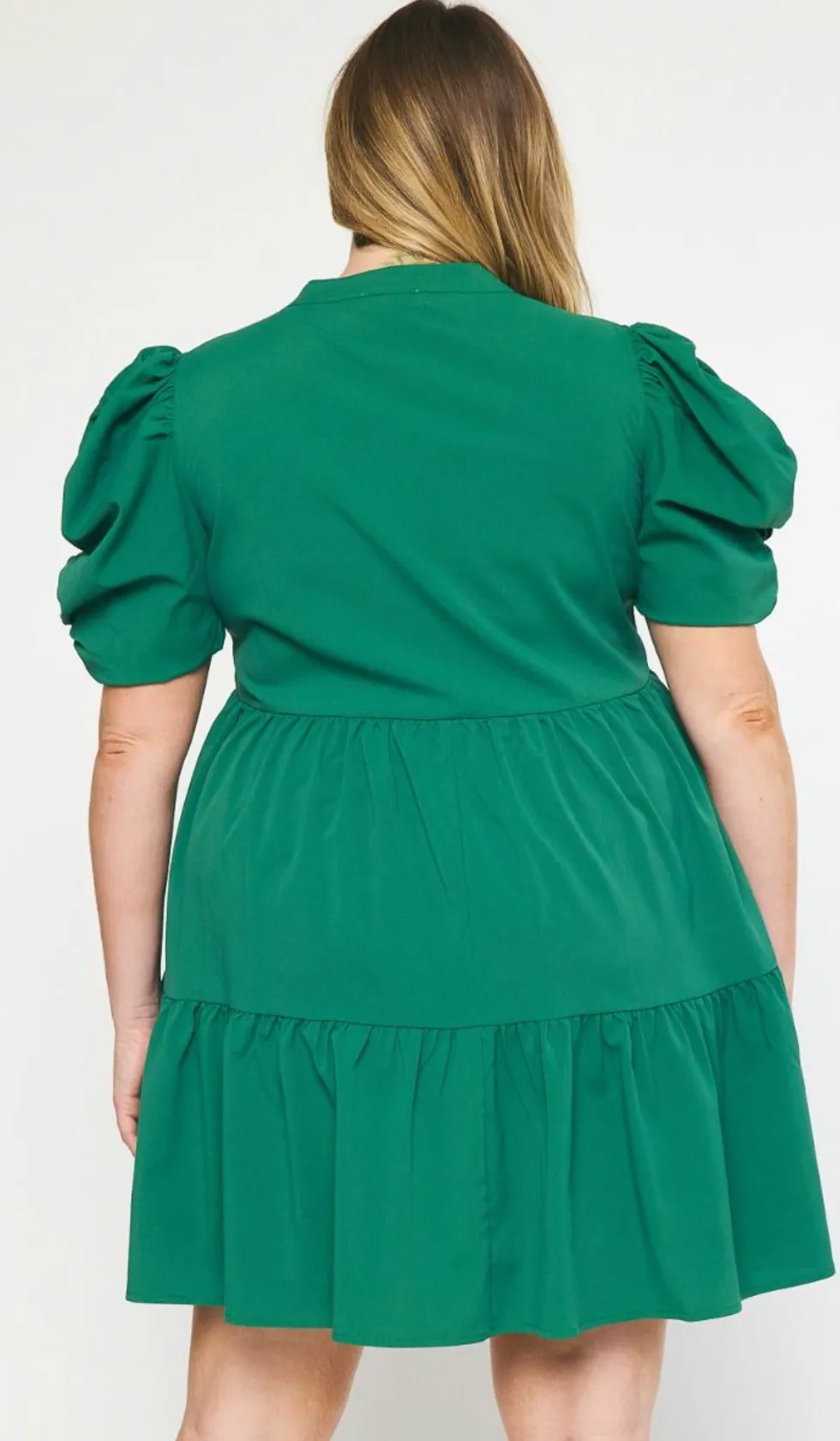 Fireside Bubble Sleeve Pocket Dress In Curvy