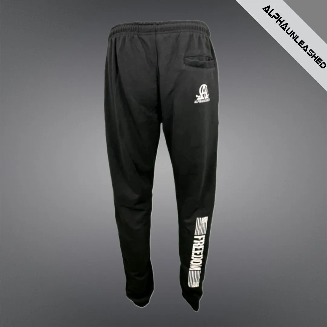 FREEDOM Black Loose-Fit Sweatpants - Comfortable Casual Joggers for Everyday Wear & Relaxation
