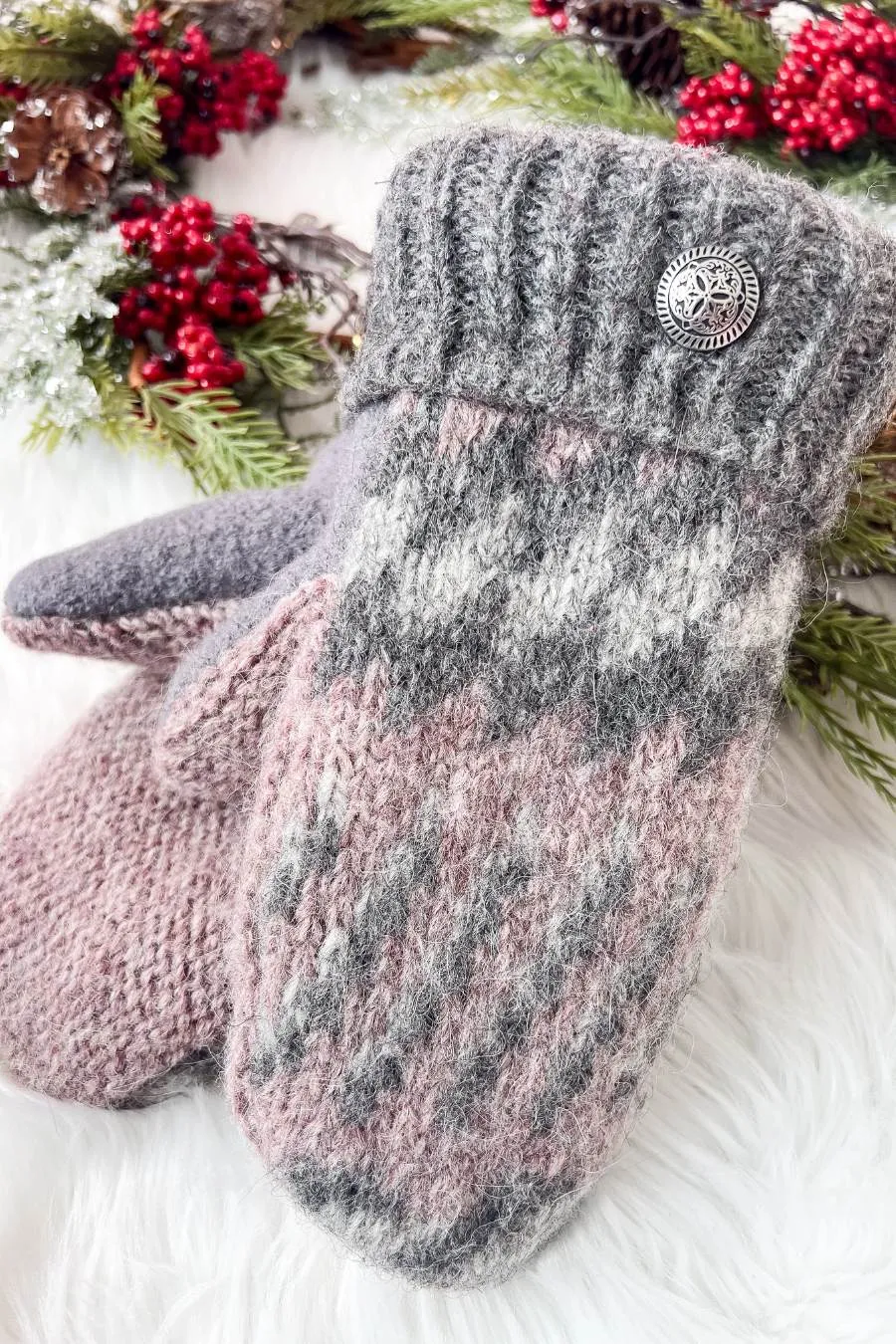 Grey Mitten- Pattern 9