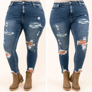 I'm Living My Best Life Skinny Jeans, Dark Wash