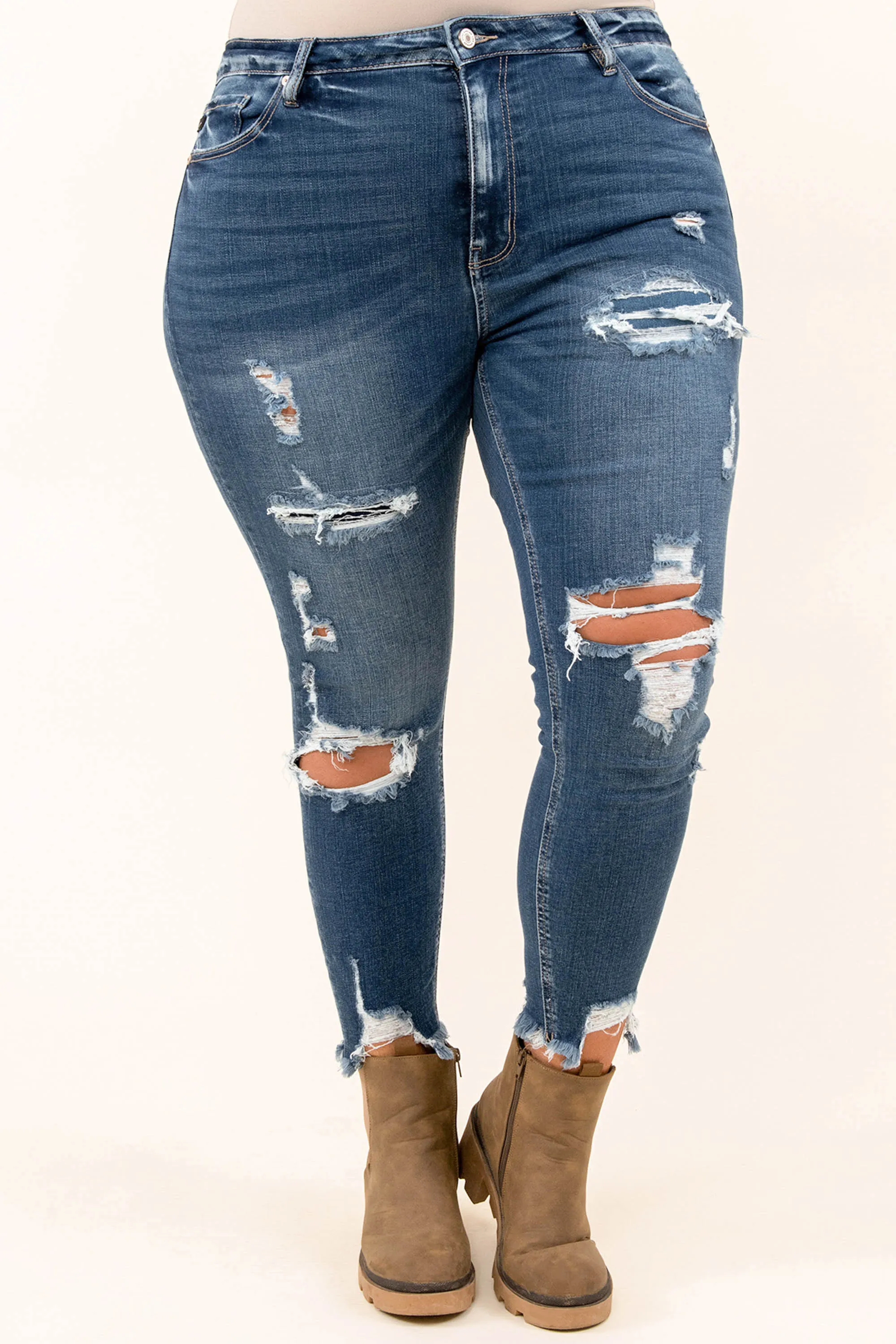 I'm Living My Best Life Skinny Jeans, Dark Wash