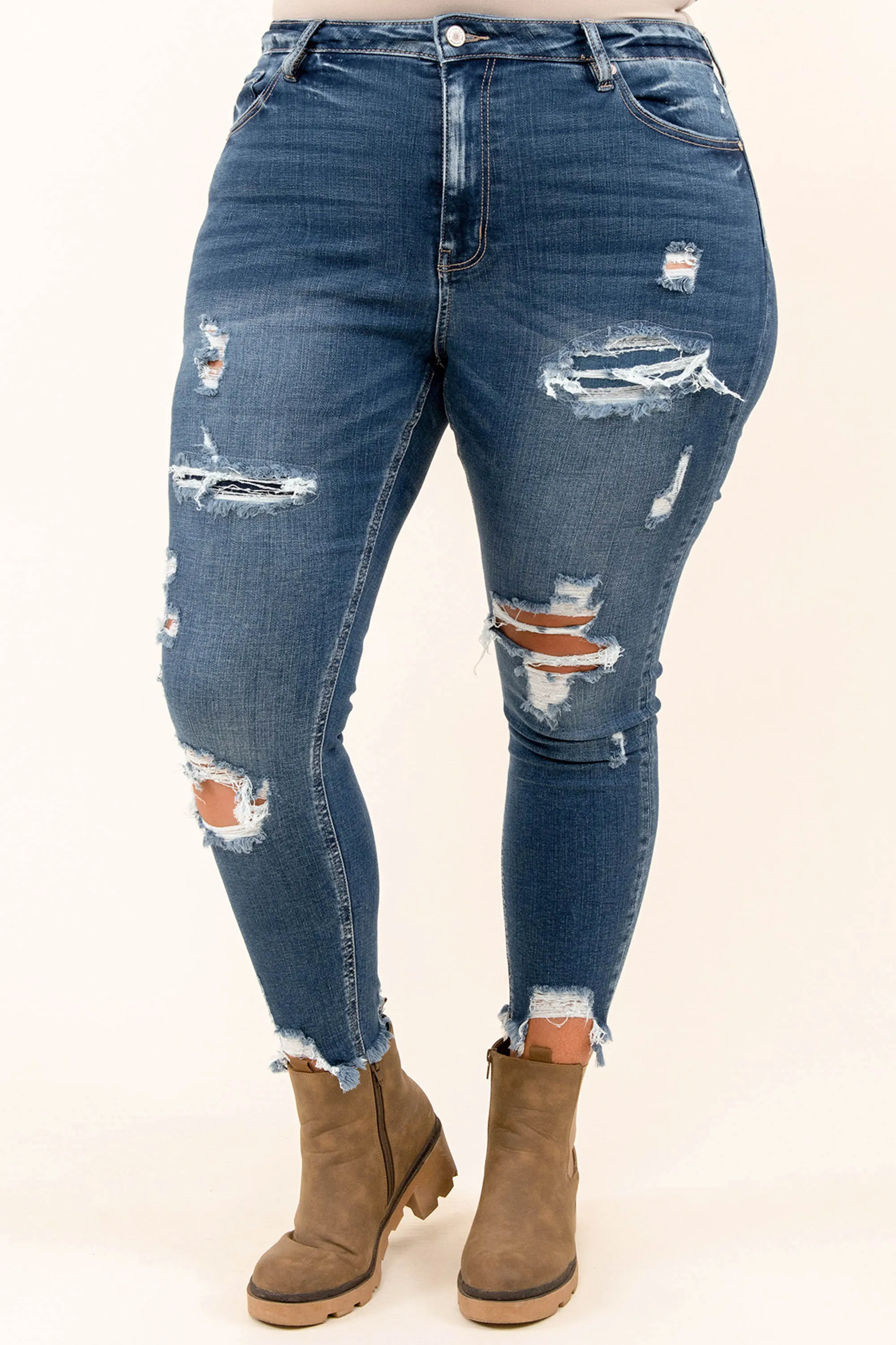 I'm Living My Best Life Skinny Jeans, Dark Wash