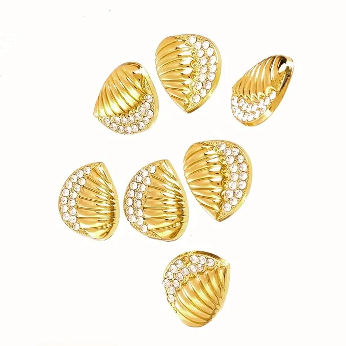 Intricate Seashell Design Metal Buttons