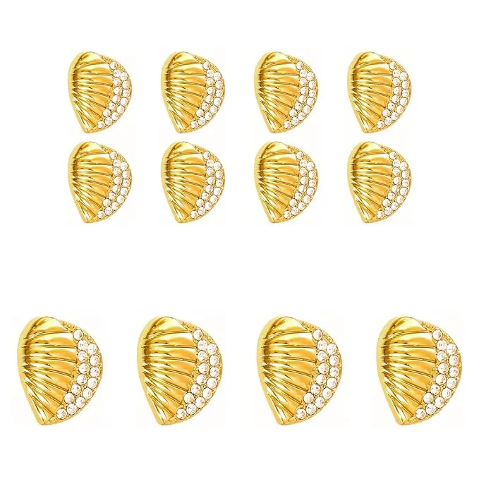 Intricate Seashell Design Metal Buttons