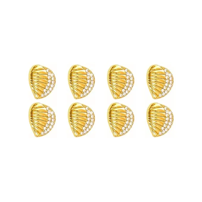 Intricate Seashell Design Metal Buttons