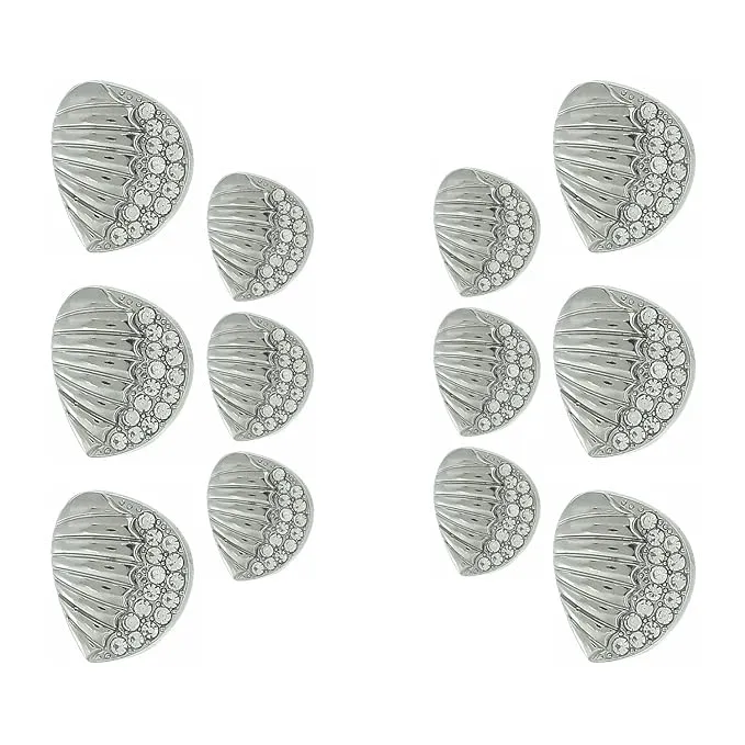 Intricate Seashell Design Metal Buttons