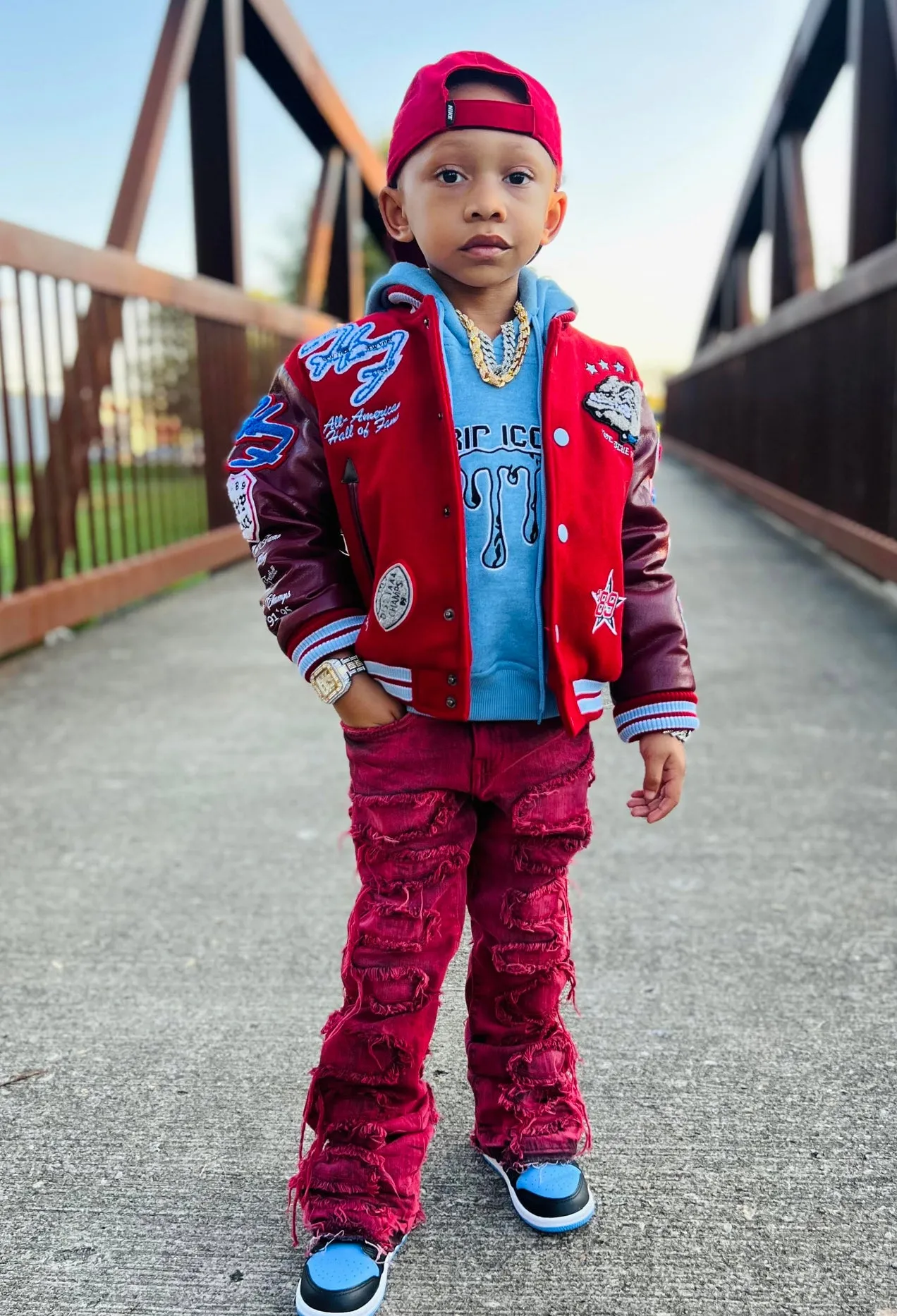 Jordan Craig - Kids Jeans - Stacked - Red