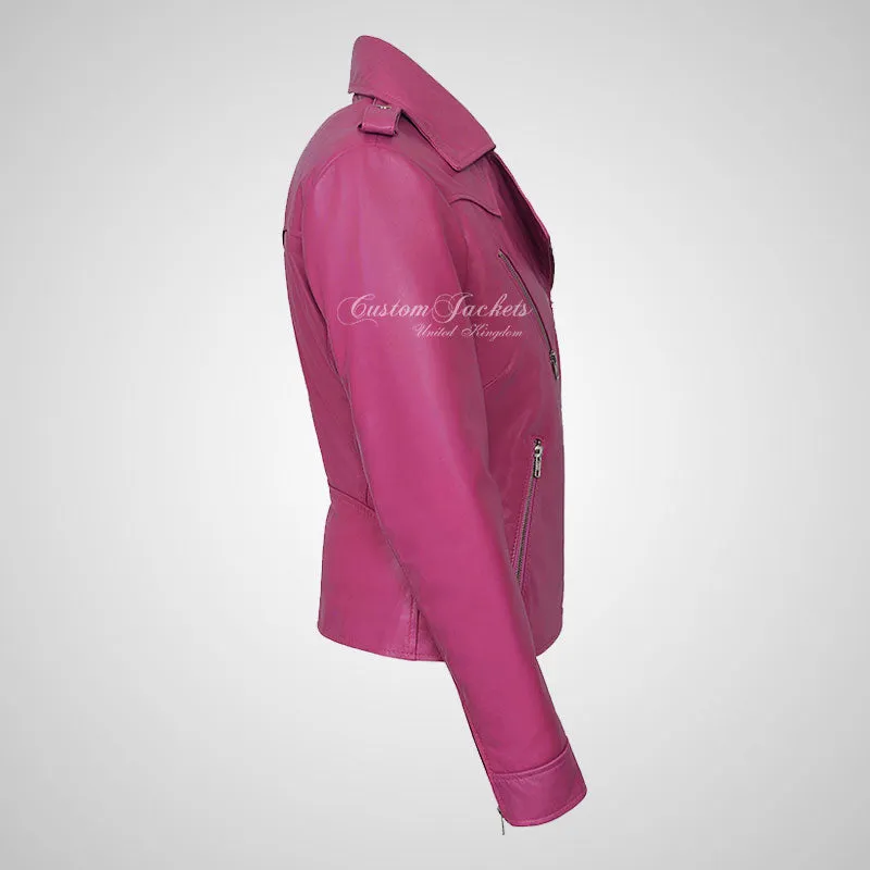 KATE-2 Ladies Biker Style Fashion Leather Jacket