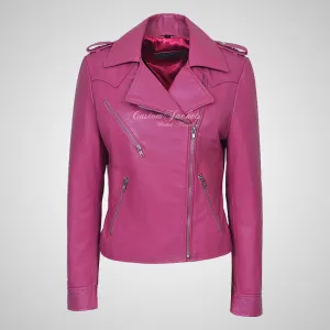 KATE-2 Ladies Biker Style Fashion Leather Jacket