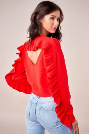 Kimoto Ruffle Detail Sweater