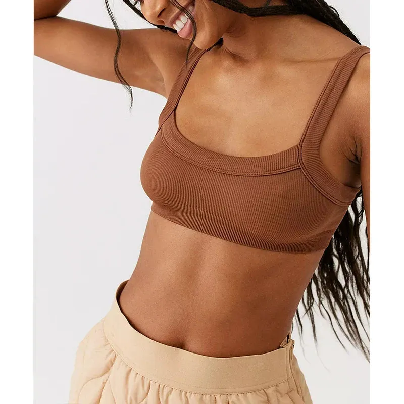 Knitted Cotton Women'S Tube Top Stretchy Ribbed Sleeveless Streetwear Slim White Crop Tops Sexy Summer Tops Cami Femme