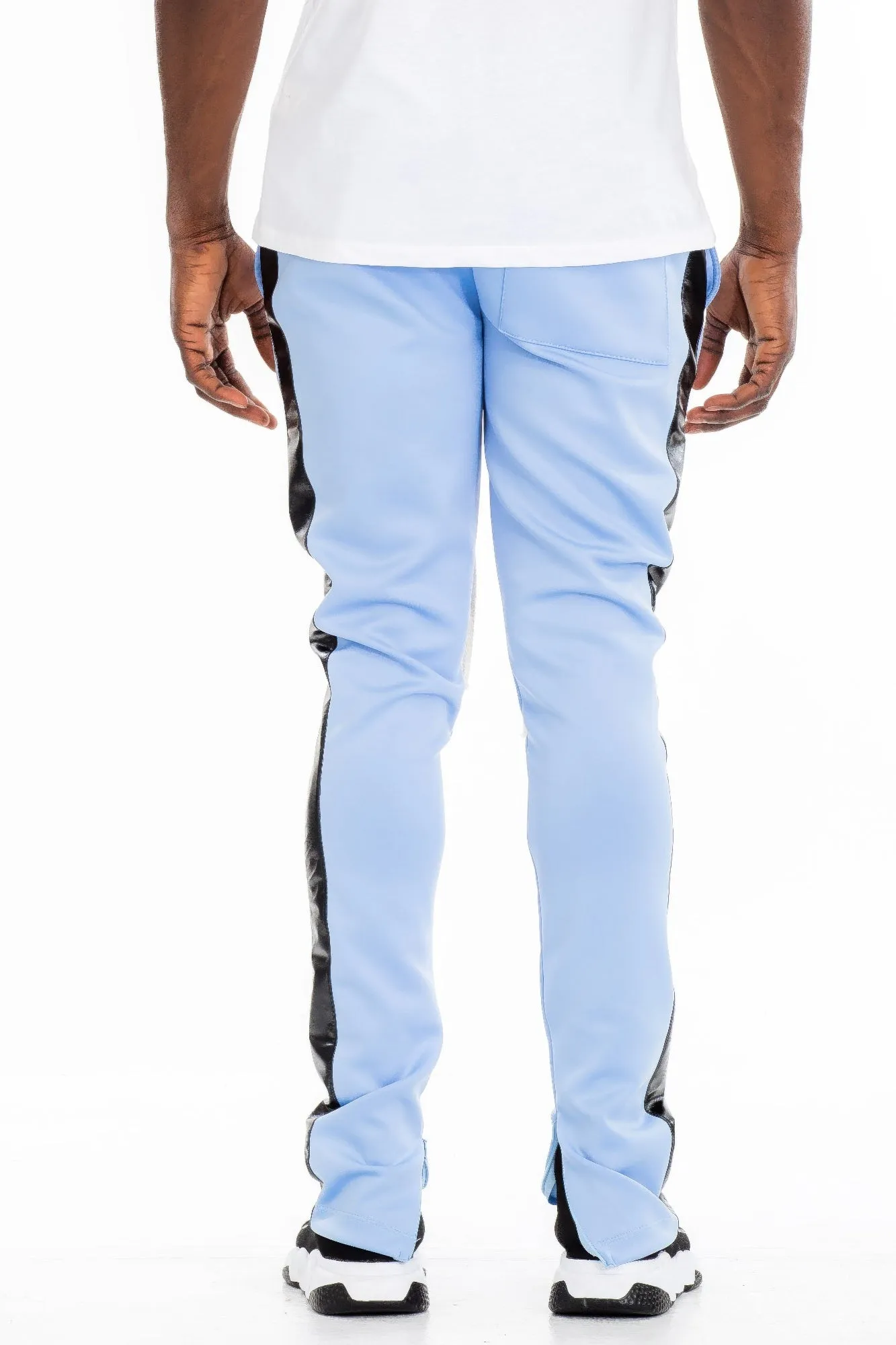 Leather Stripe Track Pants