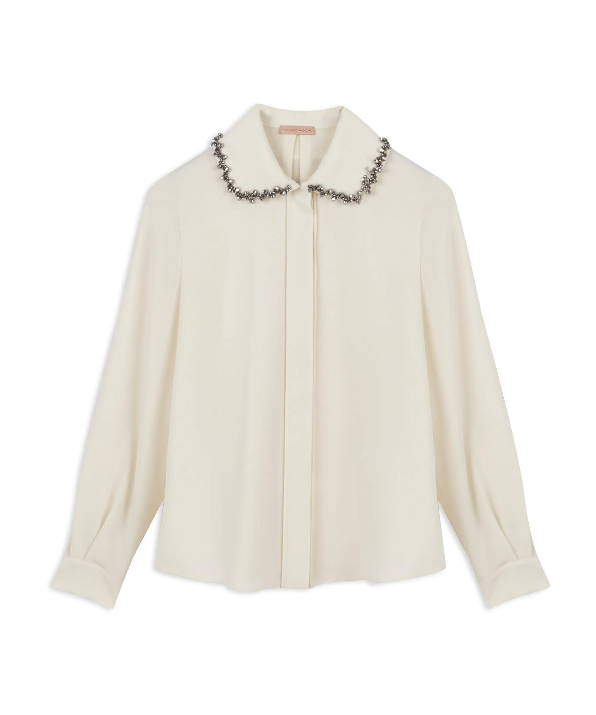 Machka Stone-Embroidered Blouse Off White