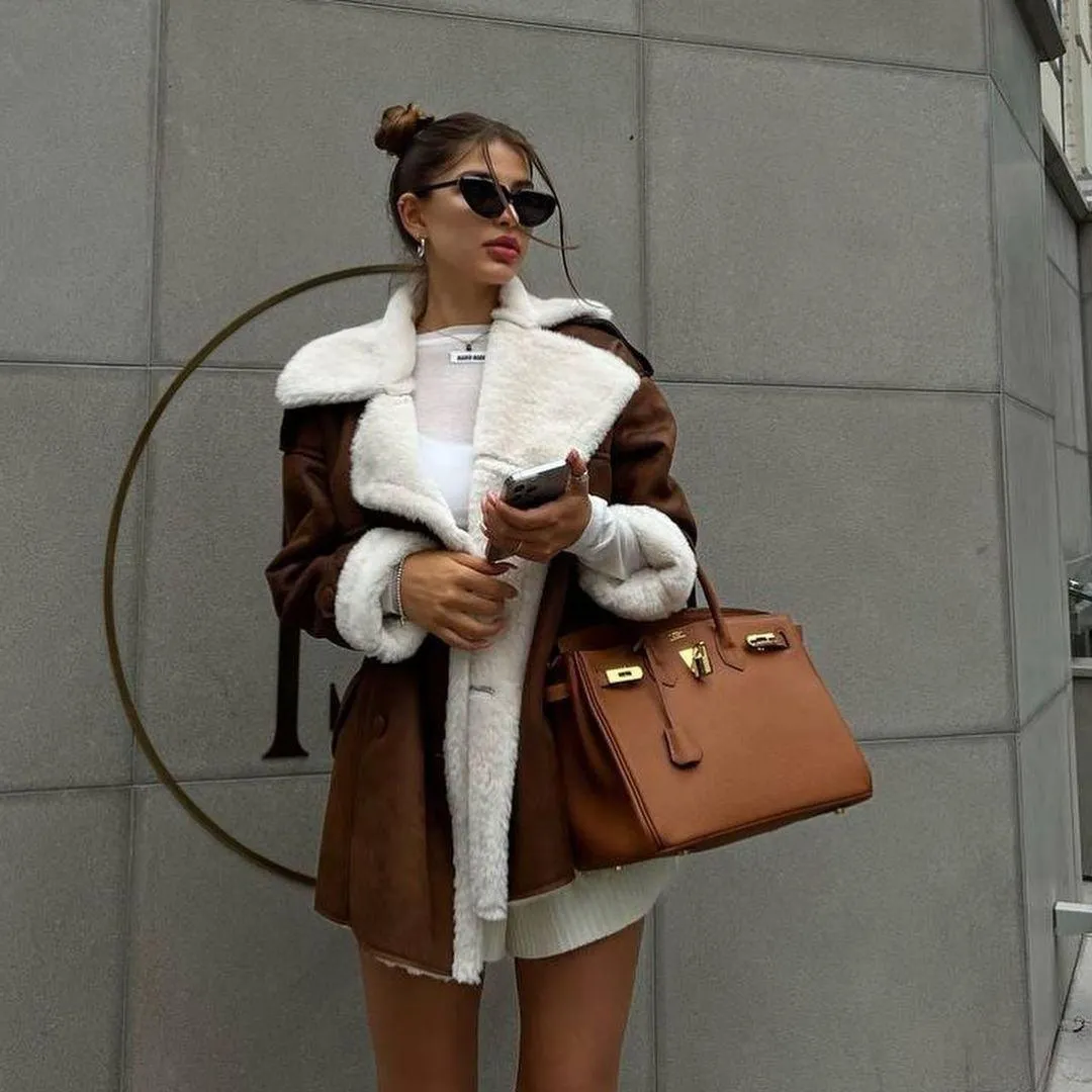 Maillard Casual jackets for Women – Trendy Street Hipster Jacket in Imitation Leather & Suede