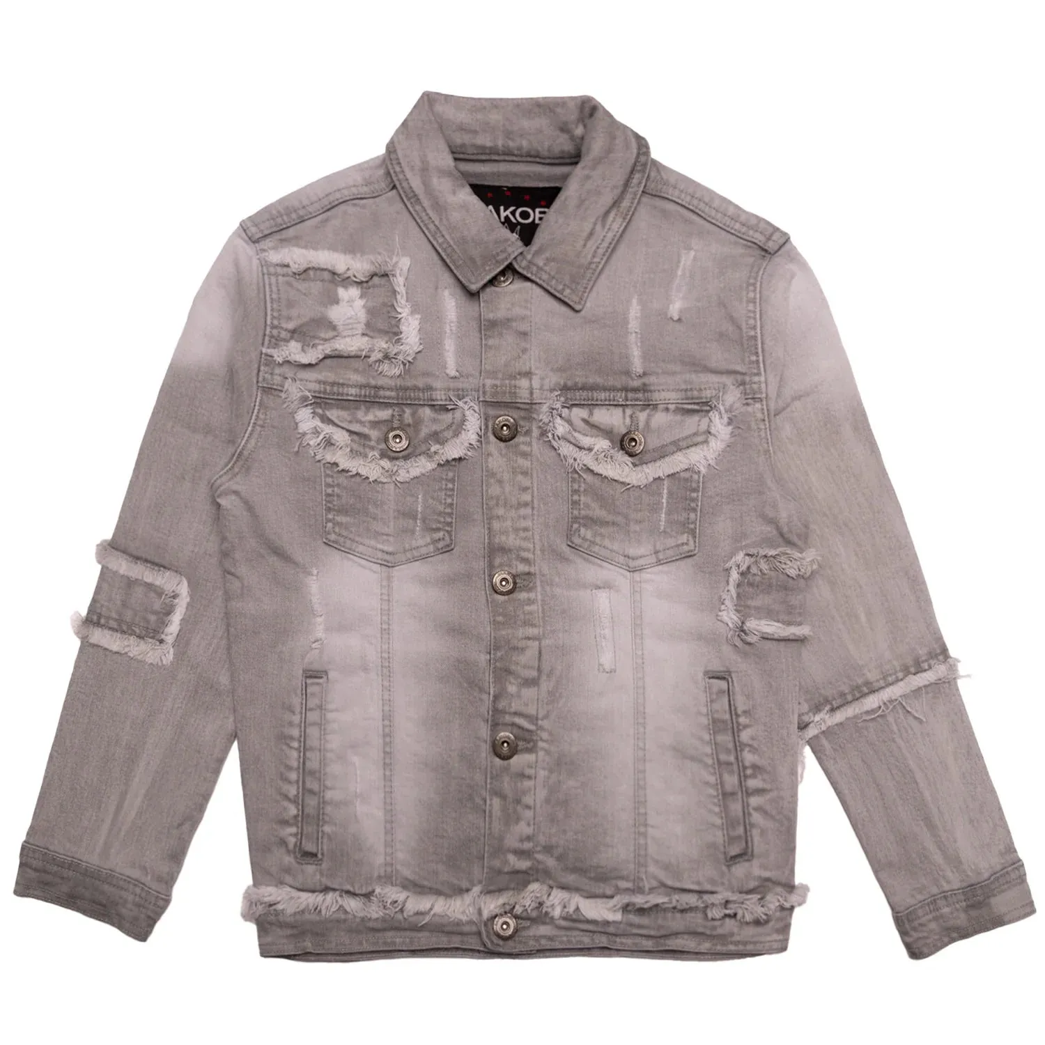 Makobi Kids 'Bergamo' Denim Jacket B1026 (Grey)