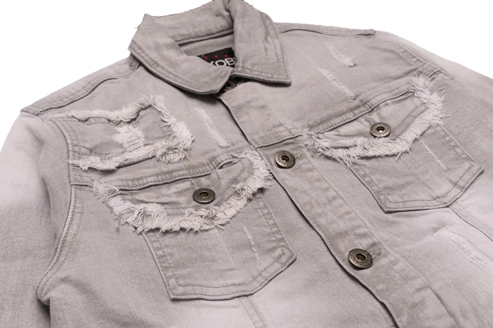 Makobi Kids 'Bergamo' Denim Jacket B1026 (Grey)