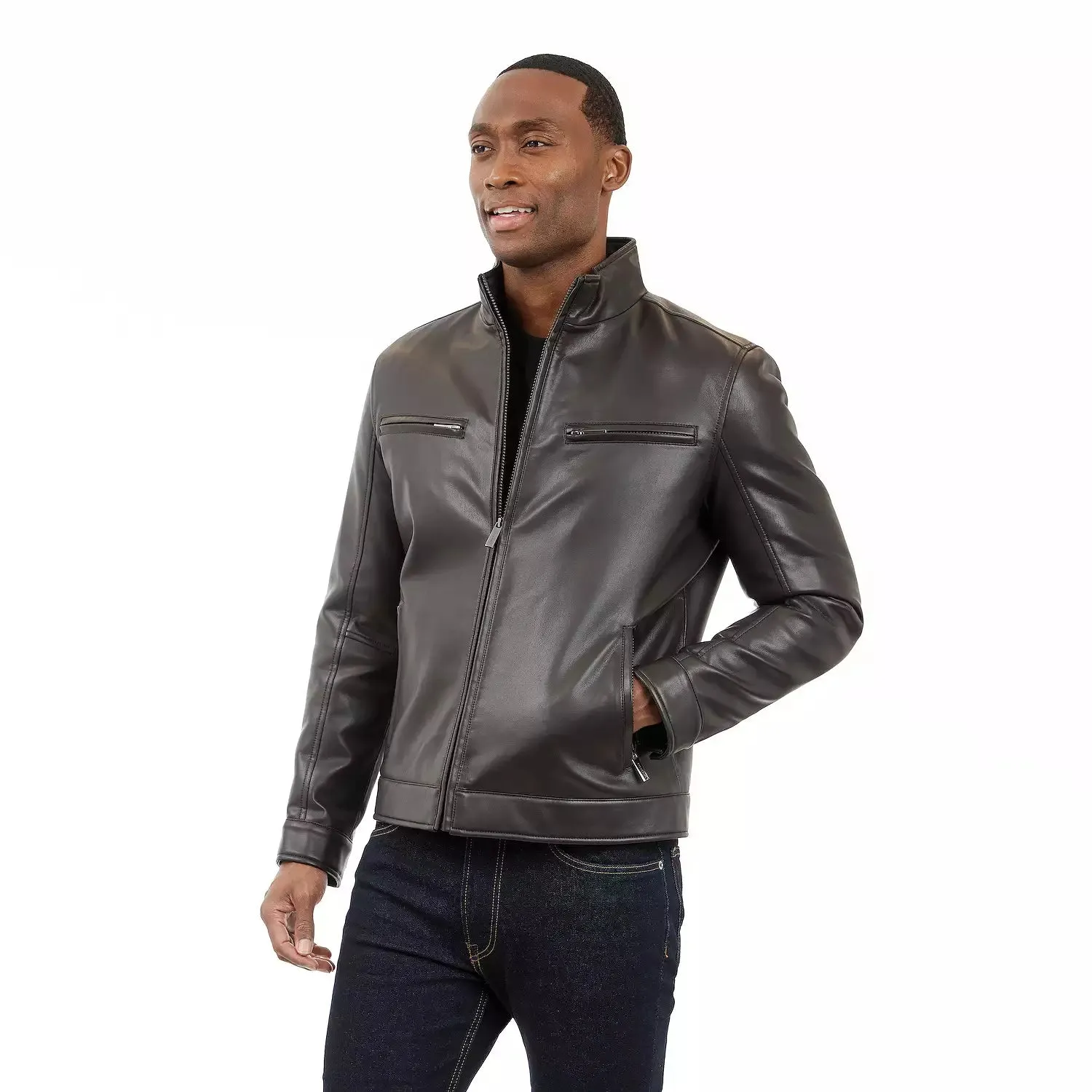 Men's London Fog Moto Faux Leather Jacket