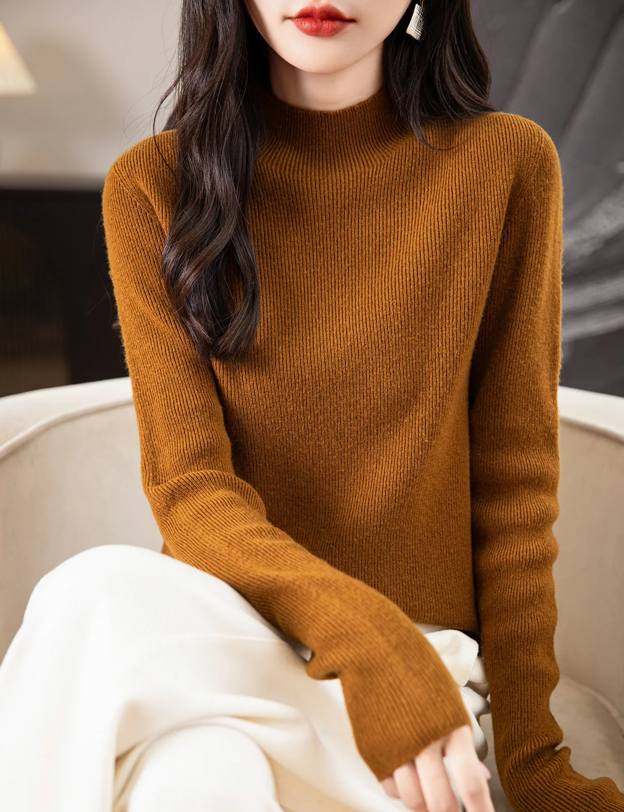 Nikki Turtleneck Woman Knit Sweater