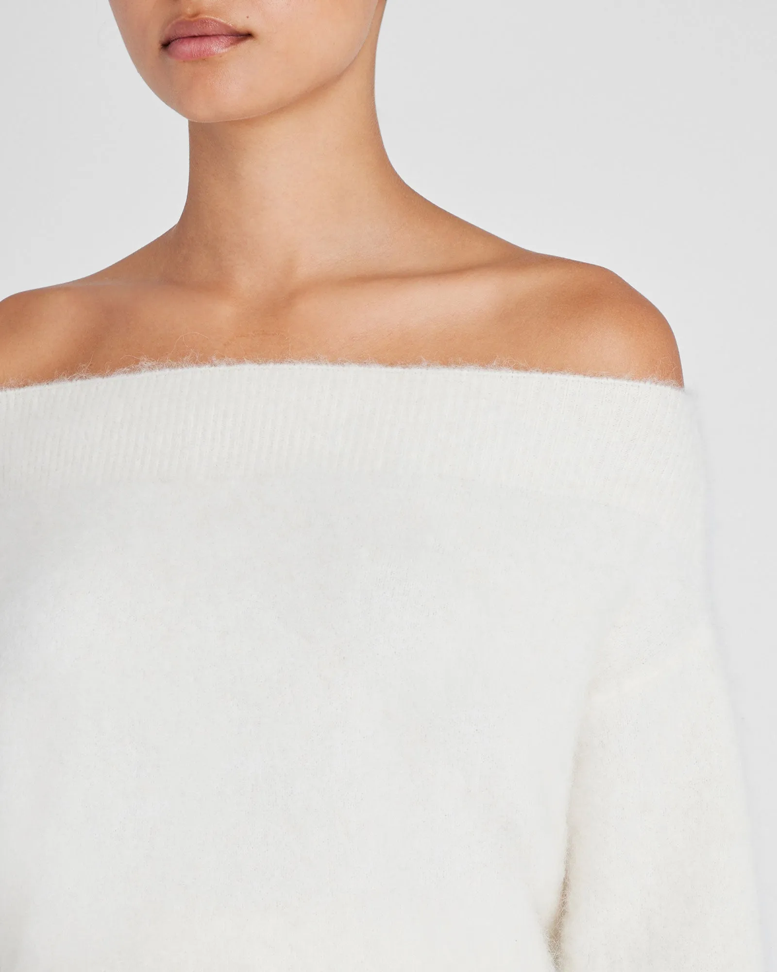 Off-The-Shoulder Alpaca Blend Sweater