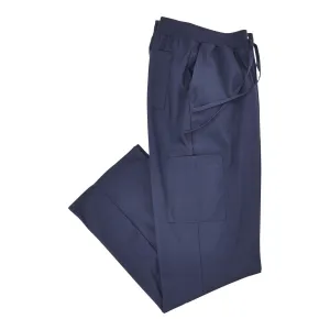 Options Women's Scrub Pants with Side Cargo Pockets, Navy
