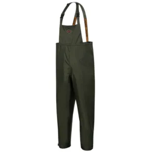 Pioneer Men's Waterproof Bib Work Pants | 420D Nailhead Ripstop Poly, Green | Tree Planter, Outdoor Workwear | Windproof, Adjustable Fit | Sizes S-5XL