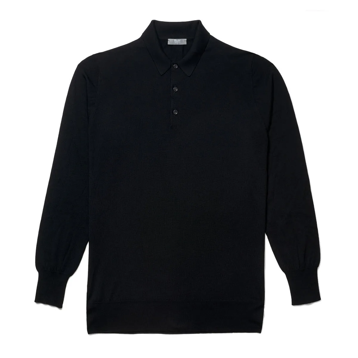 Plain Wool Sports Shirt in Dark Navy