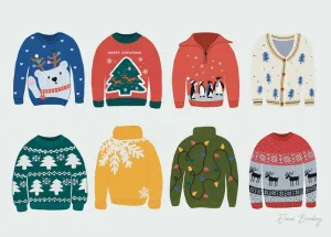 "Christmas sweaters" Postcard