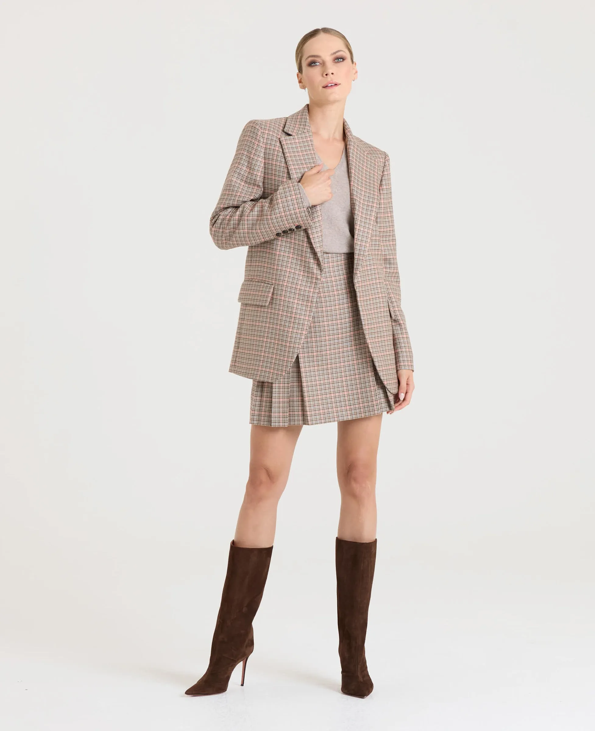 Ralley Single Breasted Check Jacket