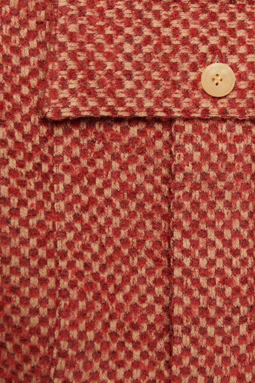 Red Tweed Wool Preowned Jacket
