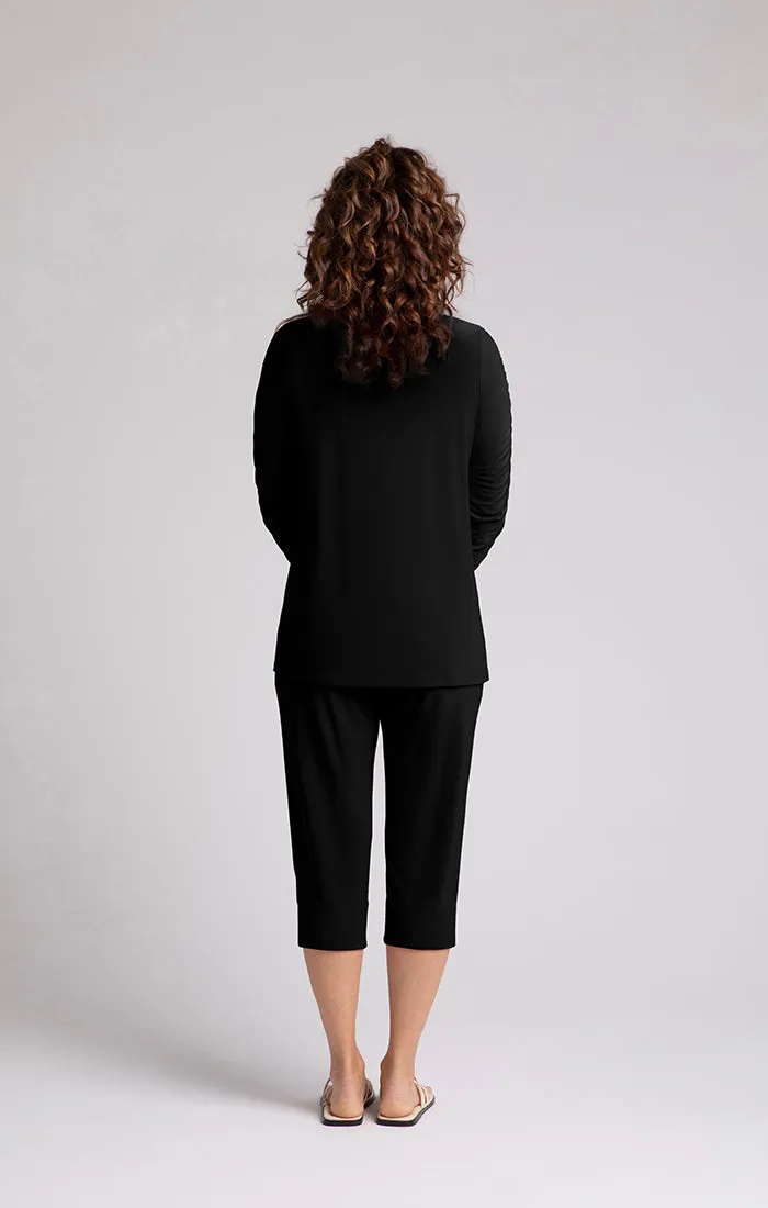Revelry Top with Rusched Sleeve
