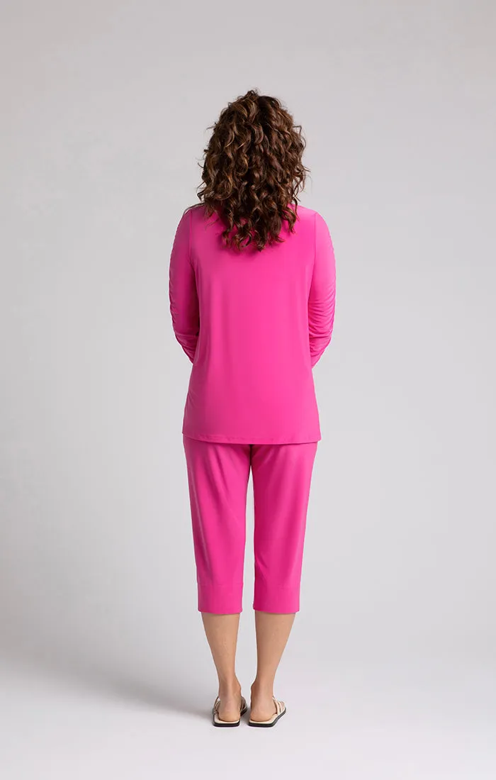 Revelry Top with Rusched Sleeve