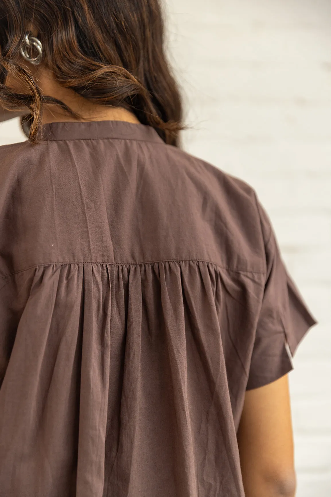 RUSSET COTTON SHIRT TOP