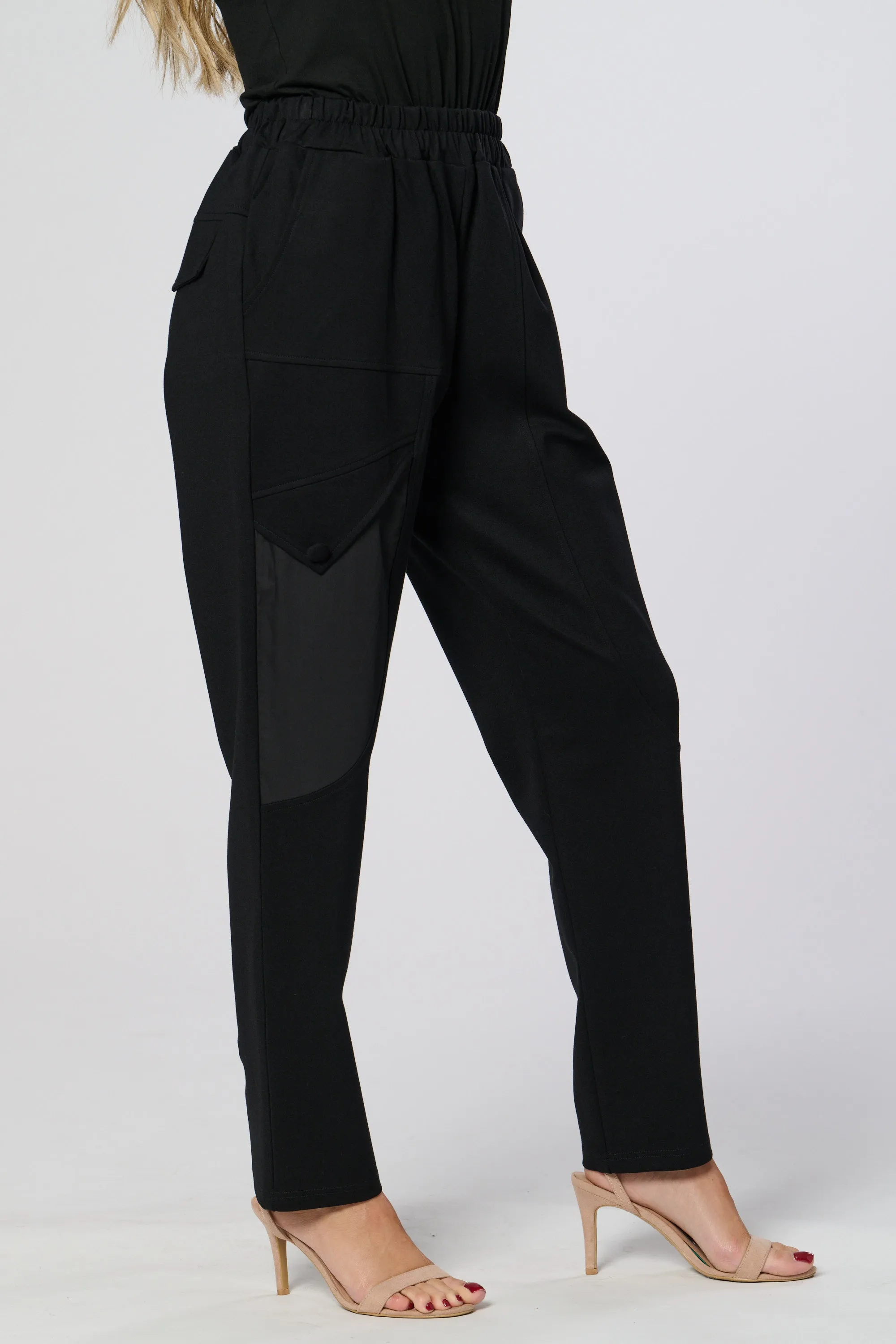 Saloos Contrast Side Panel Trousers