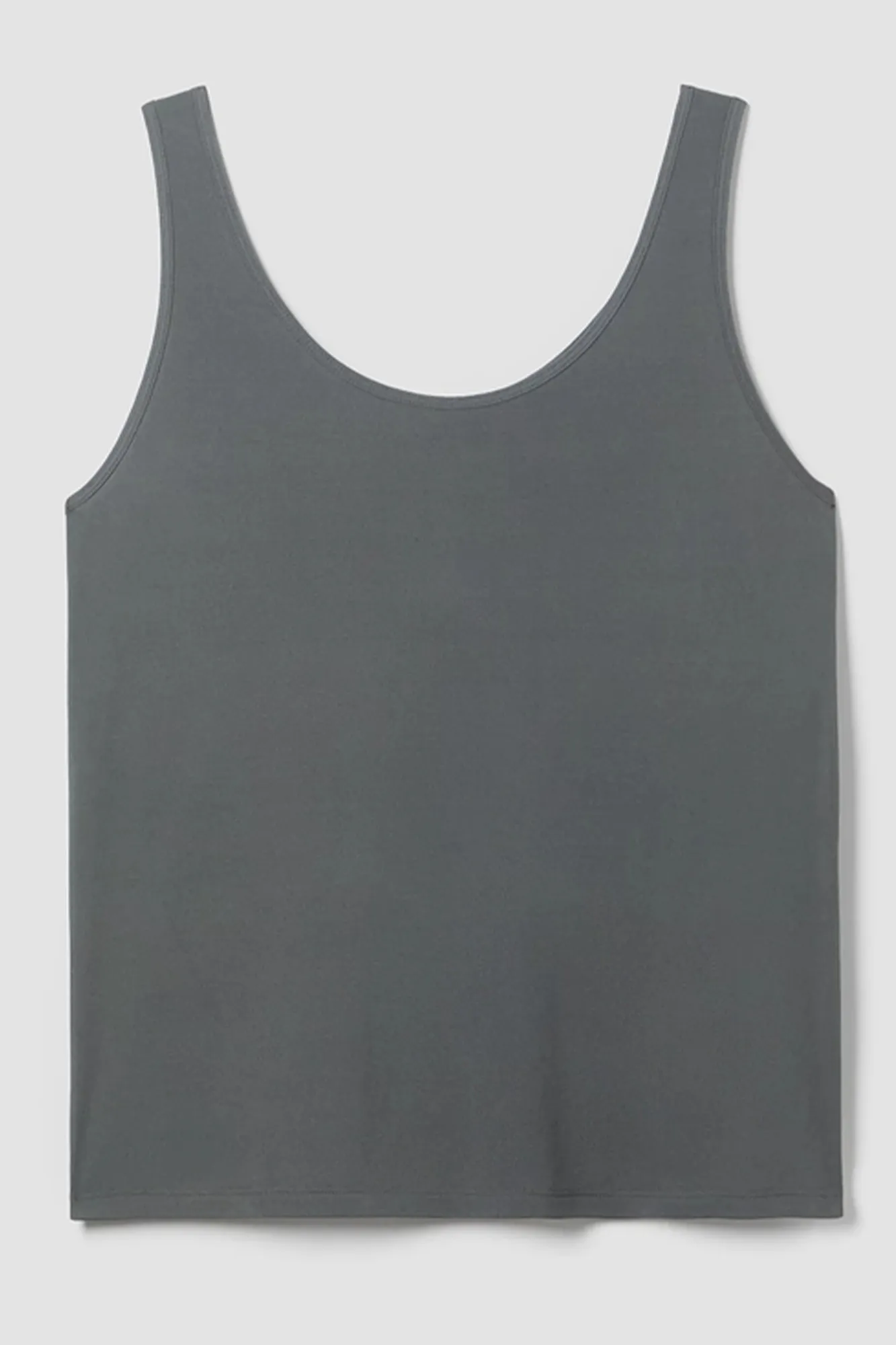 Scoop Neck Slim Tank-GRVE