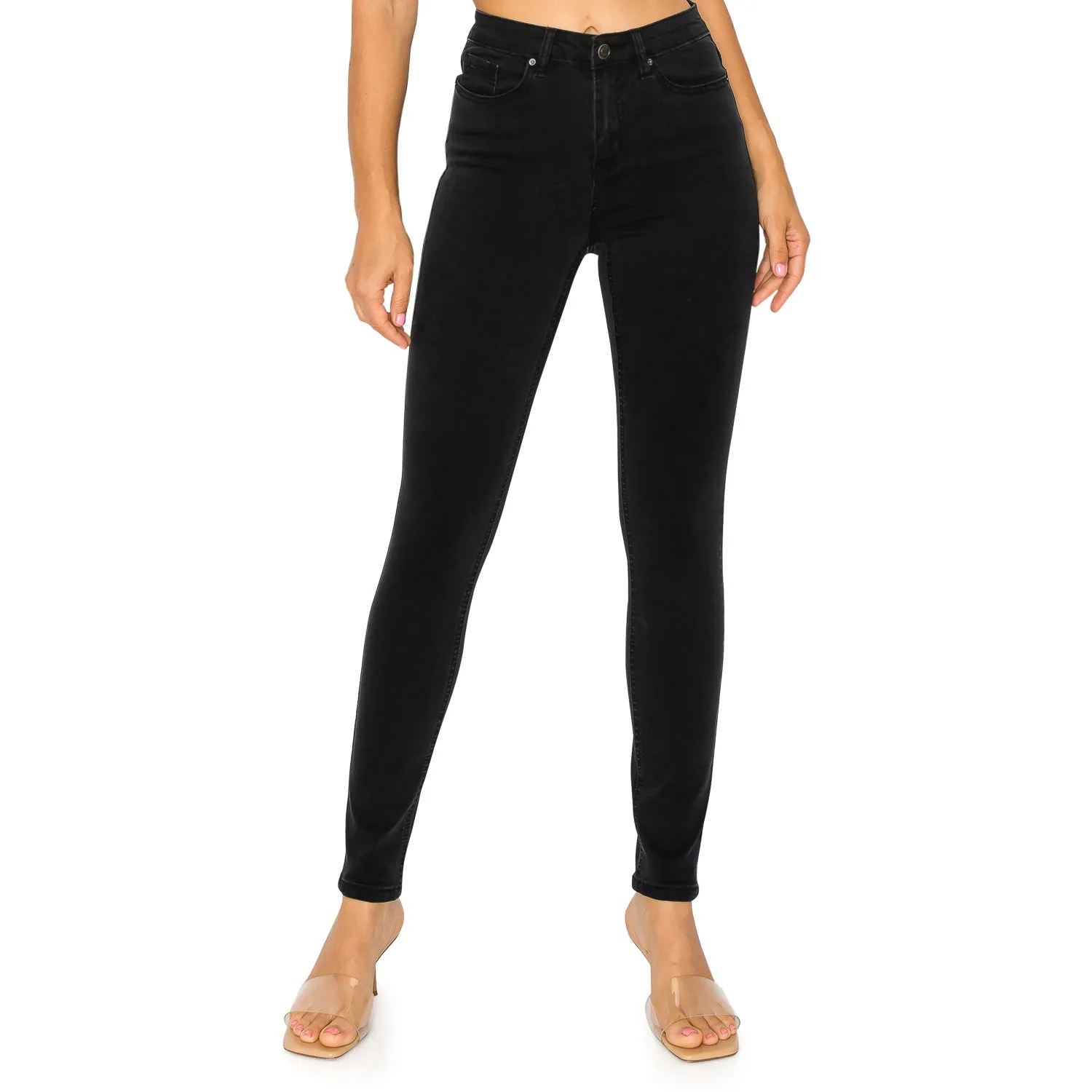 Soft Stretchy High Rise The Everyday Skinny Jeans - Black