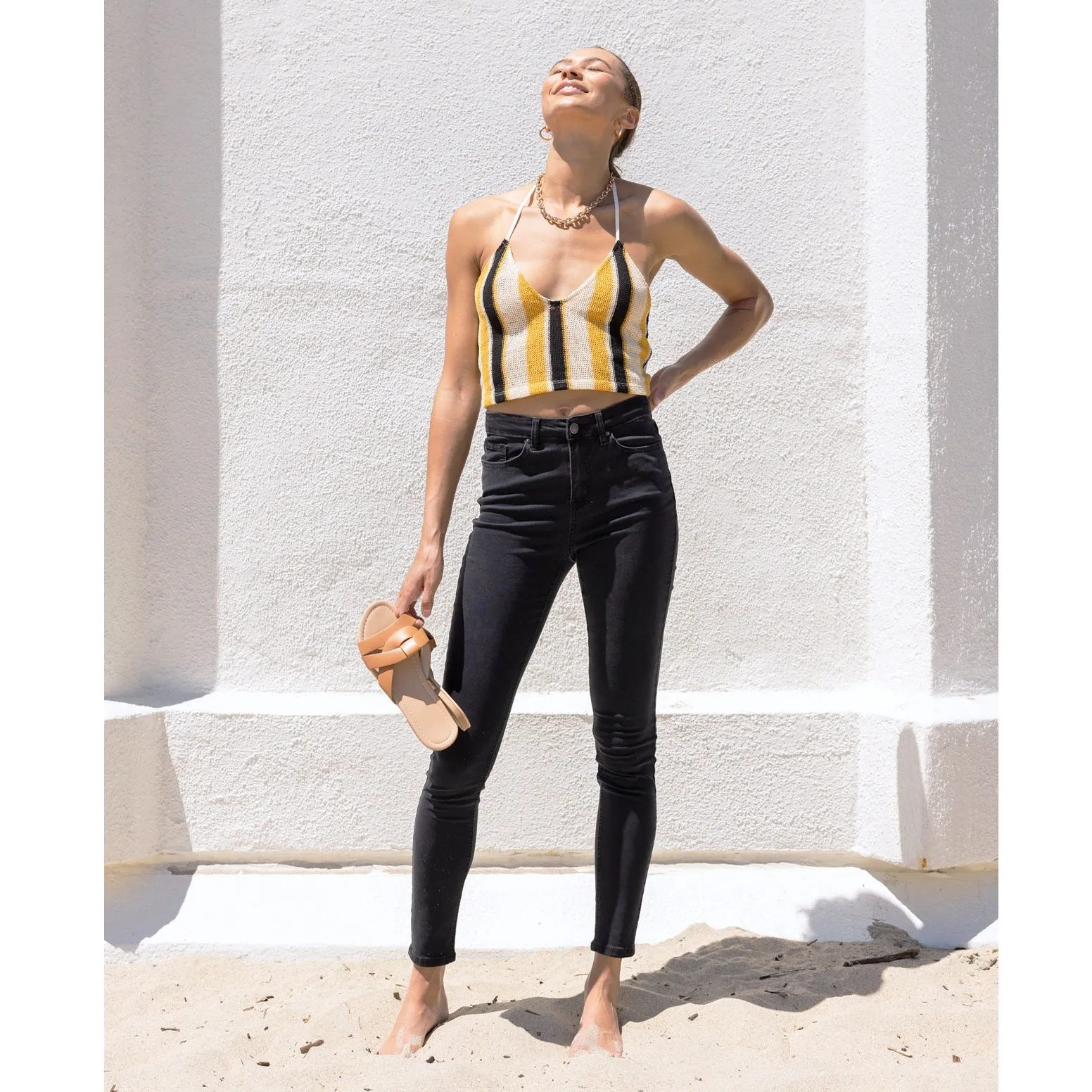 Soft Stretchy High Rise The Everyday Skinny Jeans - Black