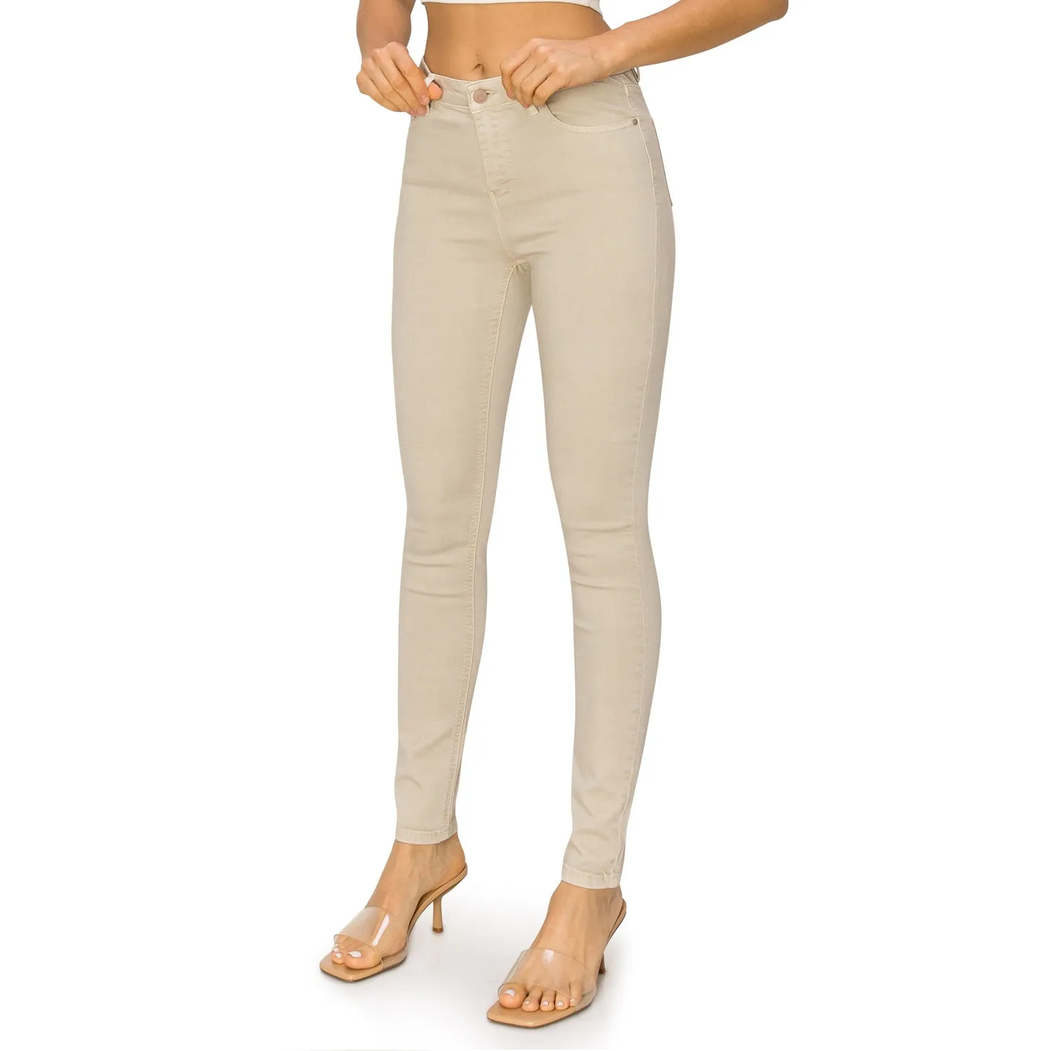 Soft Stretchy High Rise The Everyday Skinny Jeans - New Beige