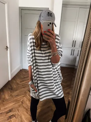 Striped Crew Neck Tunic