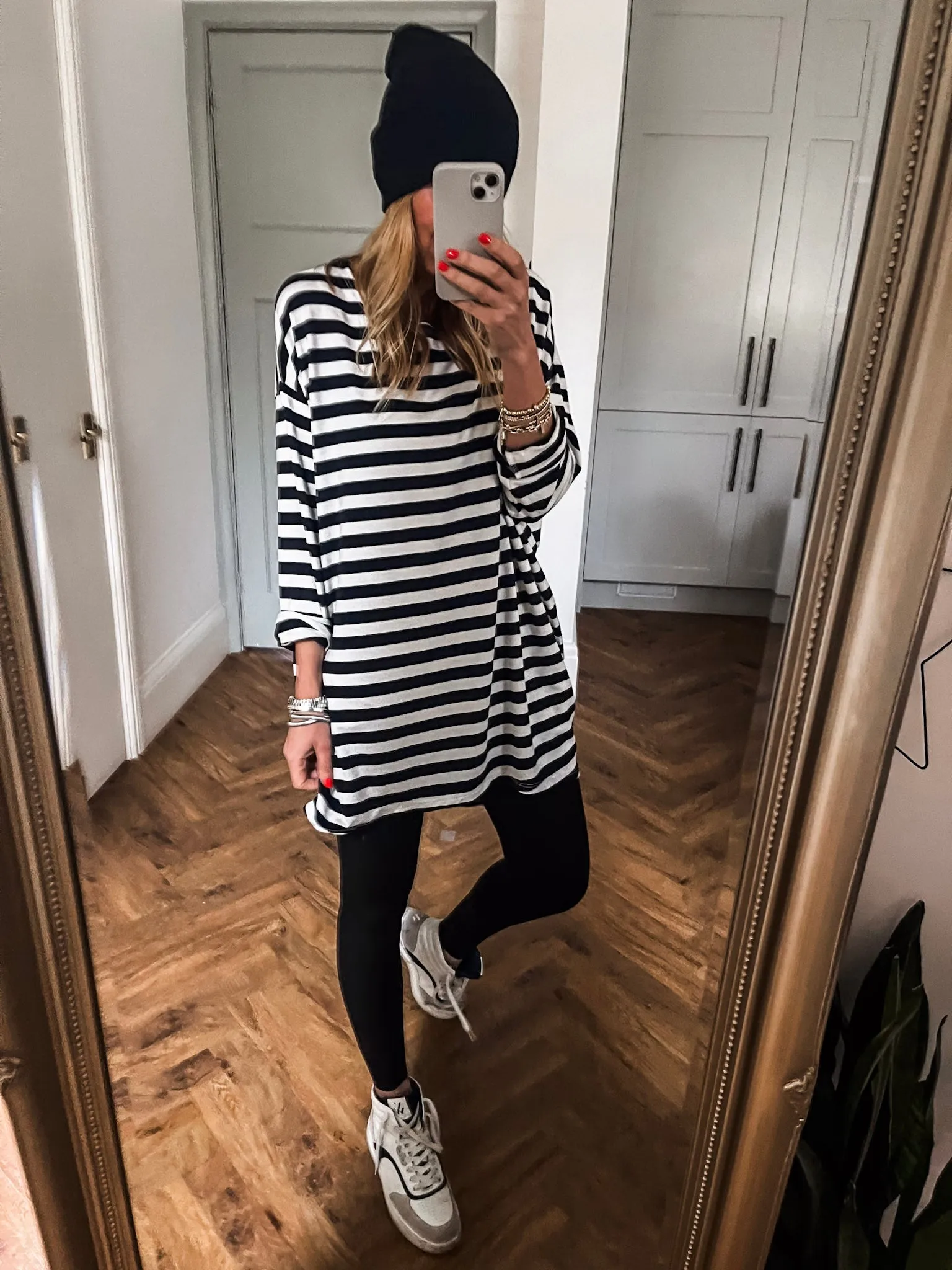 Striped Crew Neck Tunic