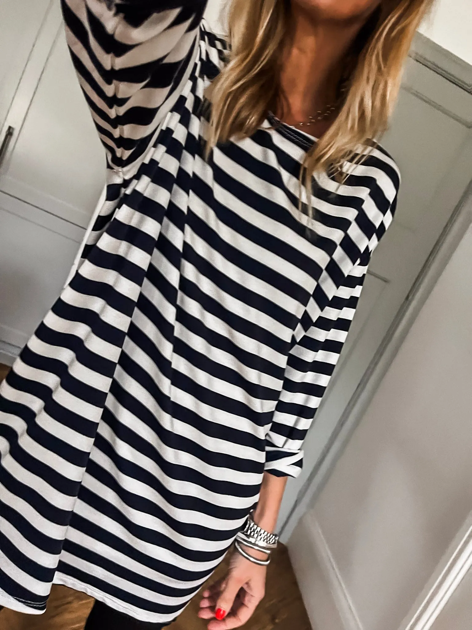 Striped Crew Neck Tunic