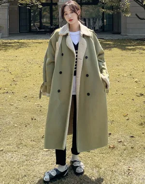 Suede Lambswool Winter Fur Integrated Velvet Cotton Women's Coat