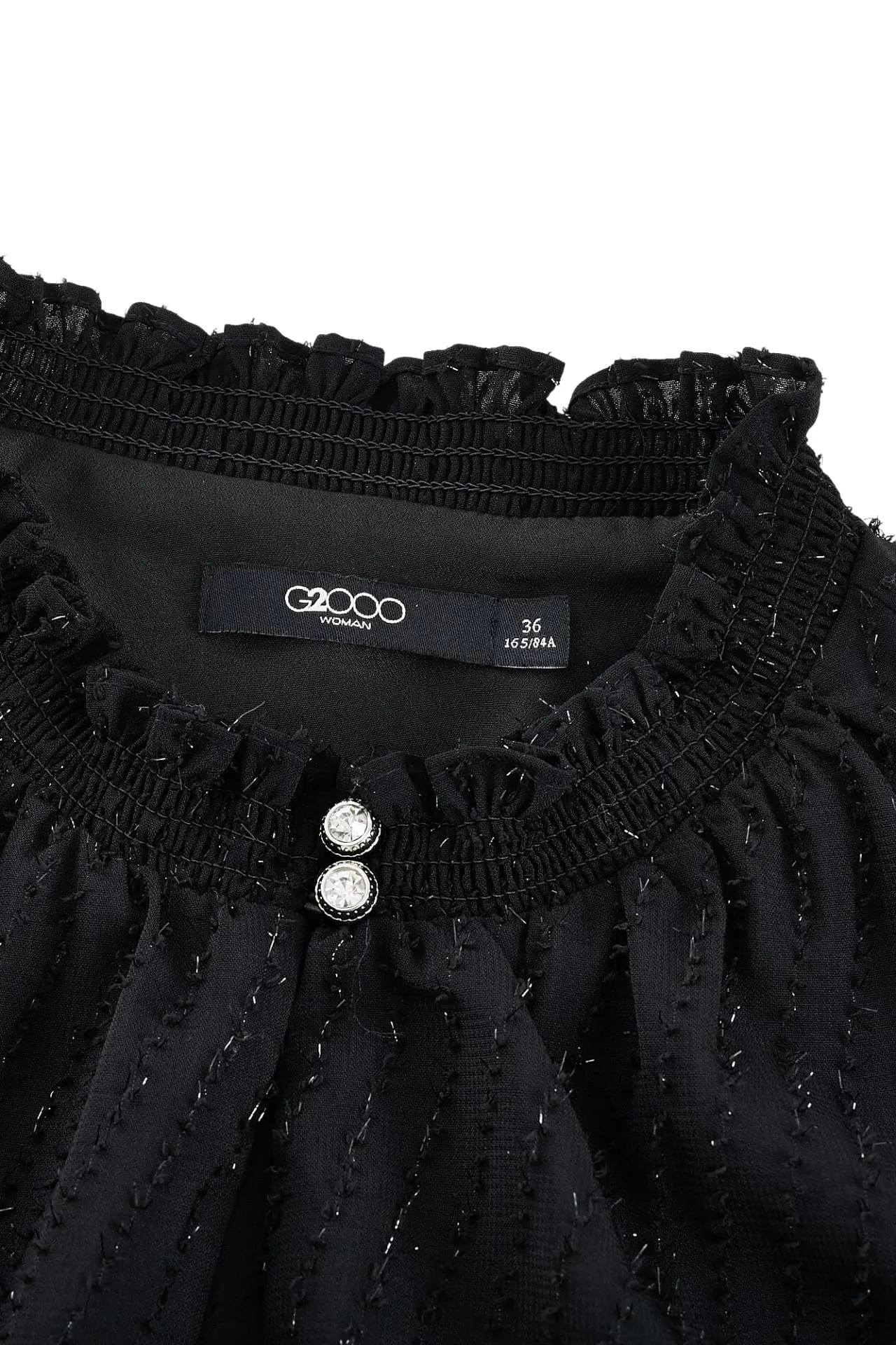 Swiss Dot Stand collar blouse