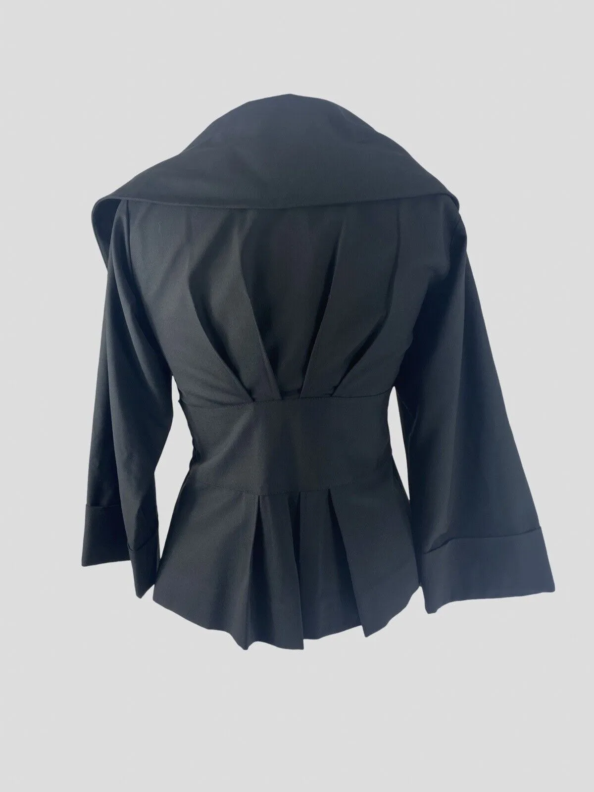 Theory black wool blend belted jacket size UK8/US4