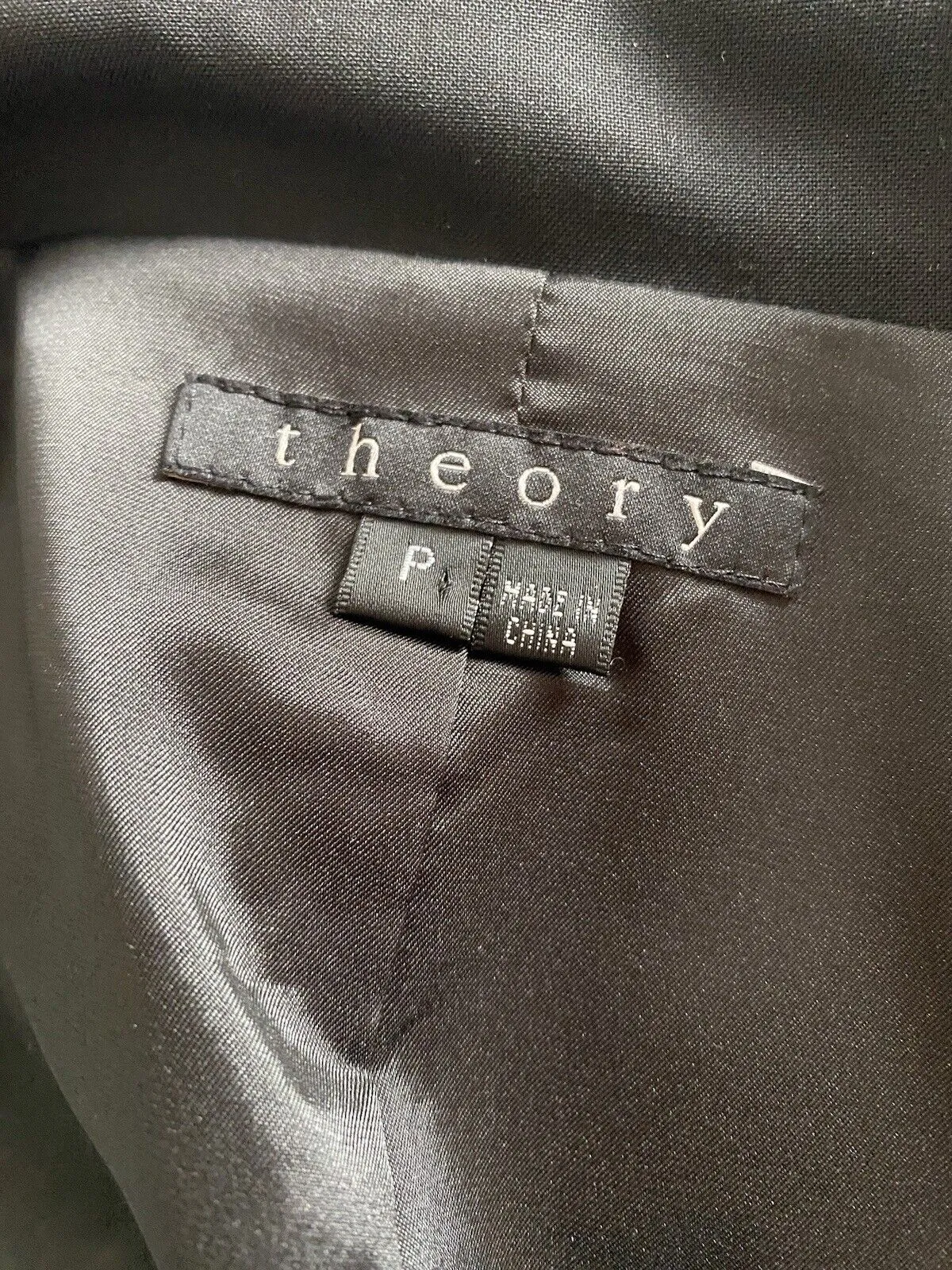 Theory black wool blend belted jacket size UK8/US4