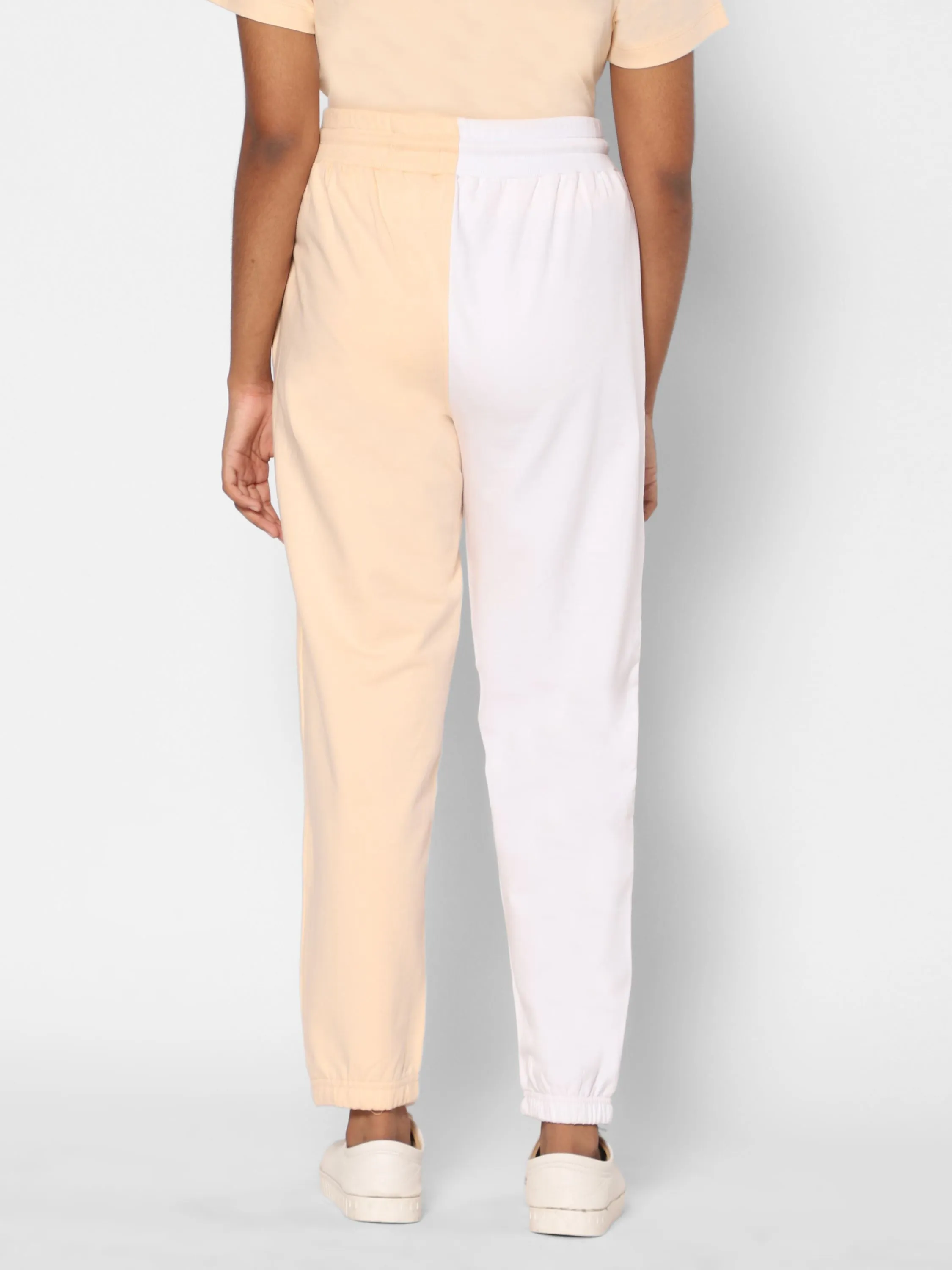 Track pants -half pattern- Peach
