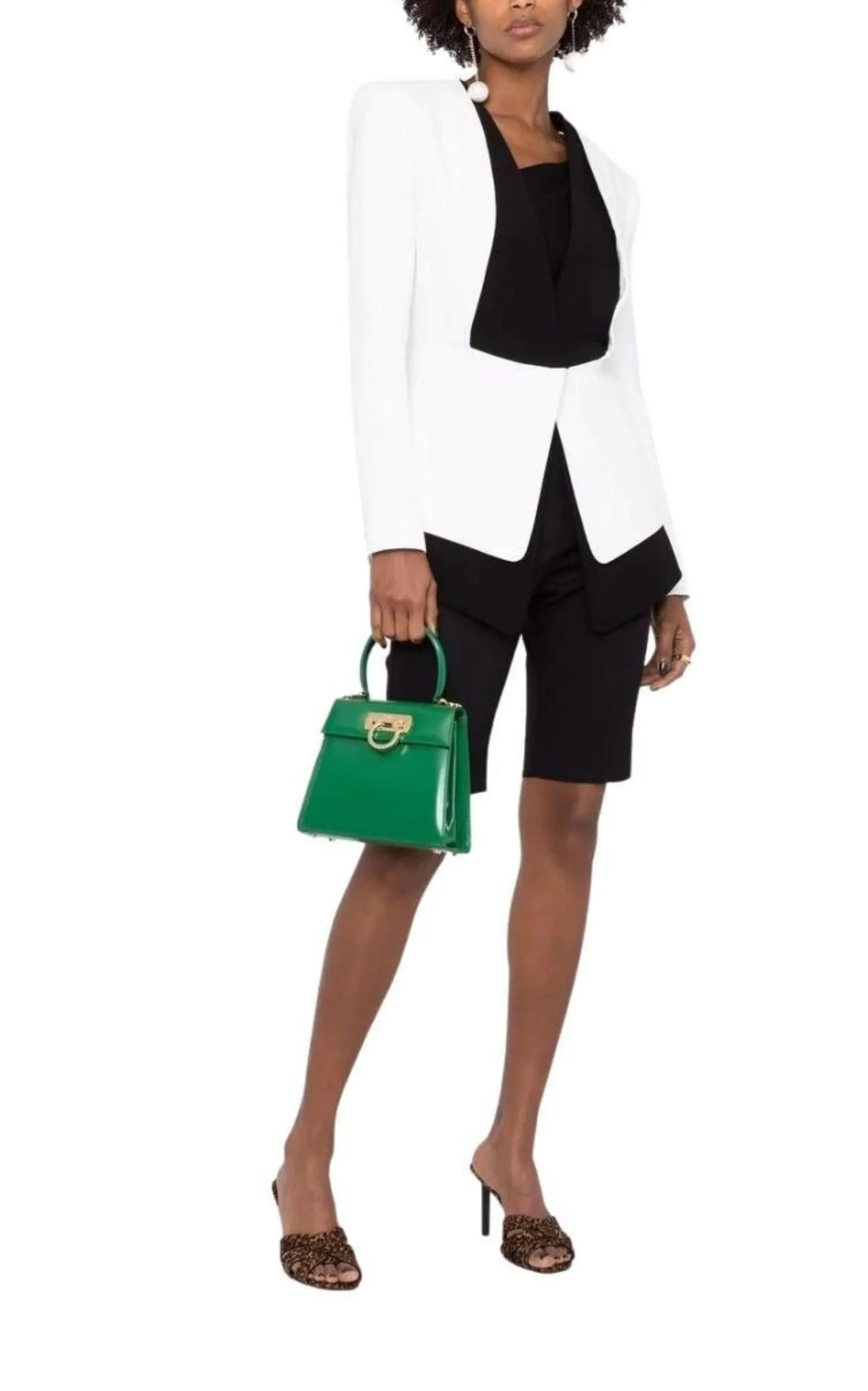 Two-tone Crepe Blazer