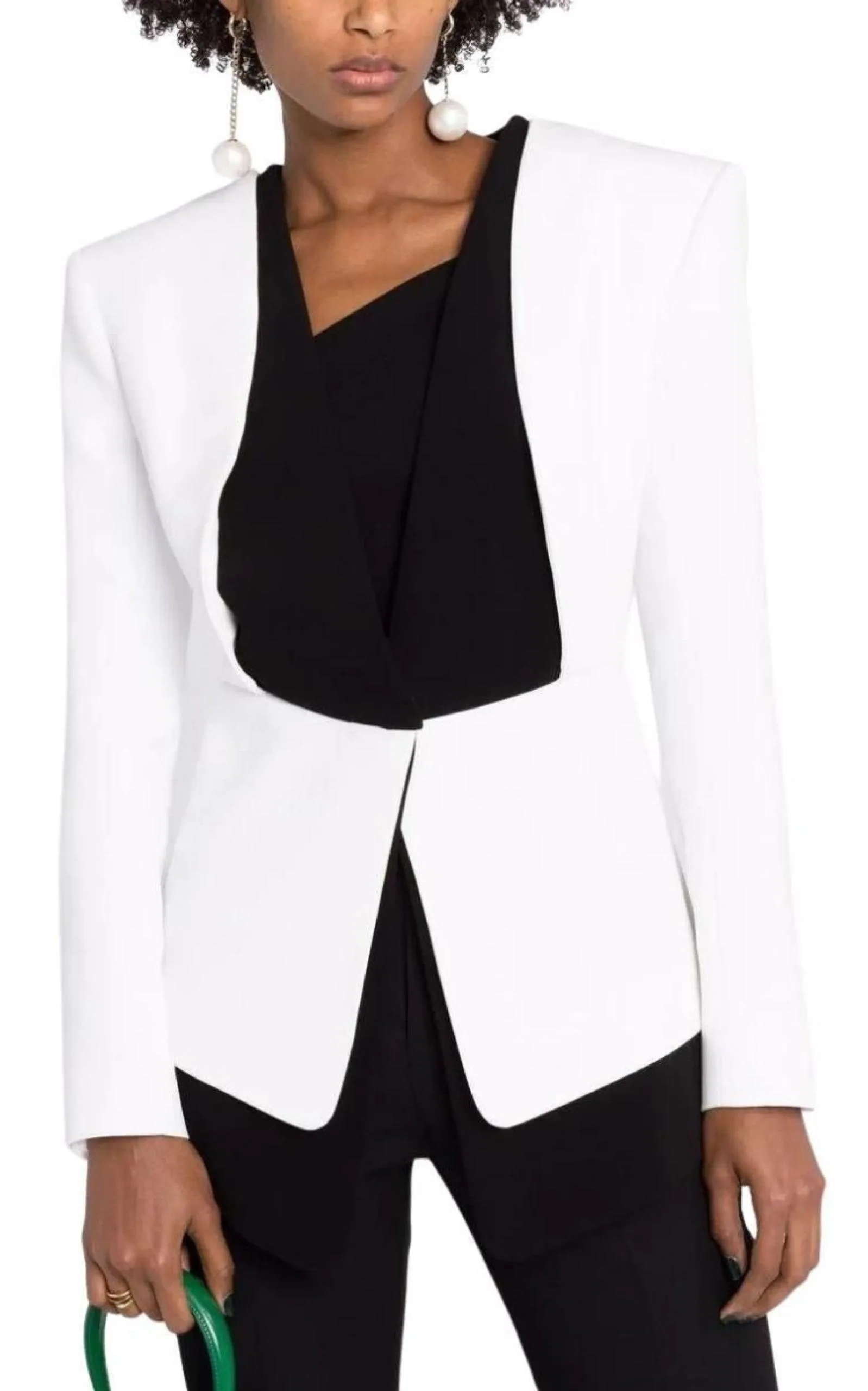 Two-tone Crepe Blazer