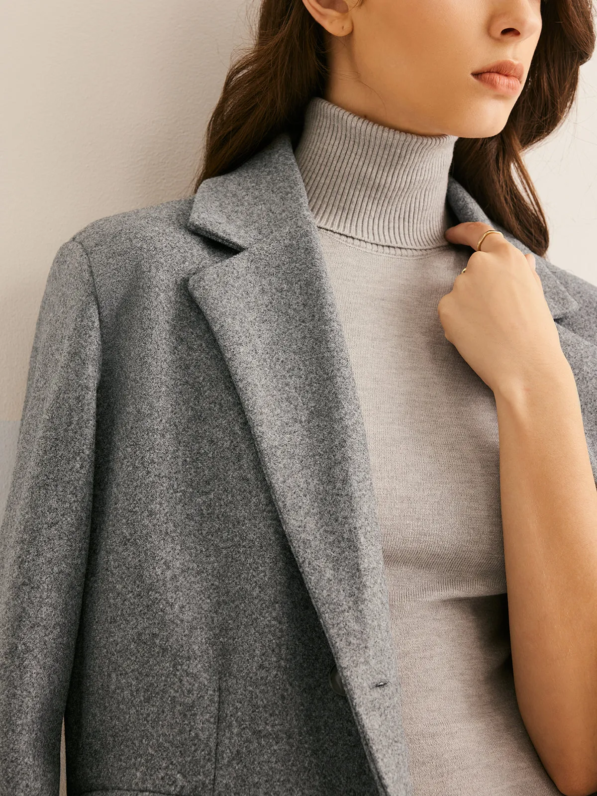 VICTORIA | LAPEL COLLARED LONG COAT