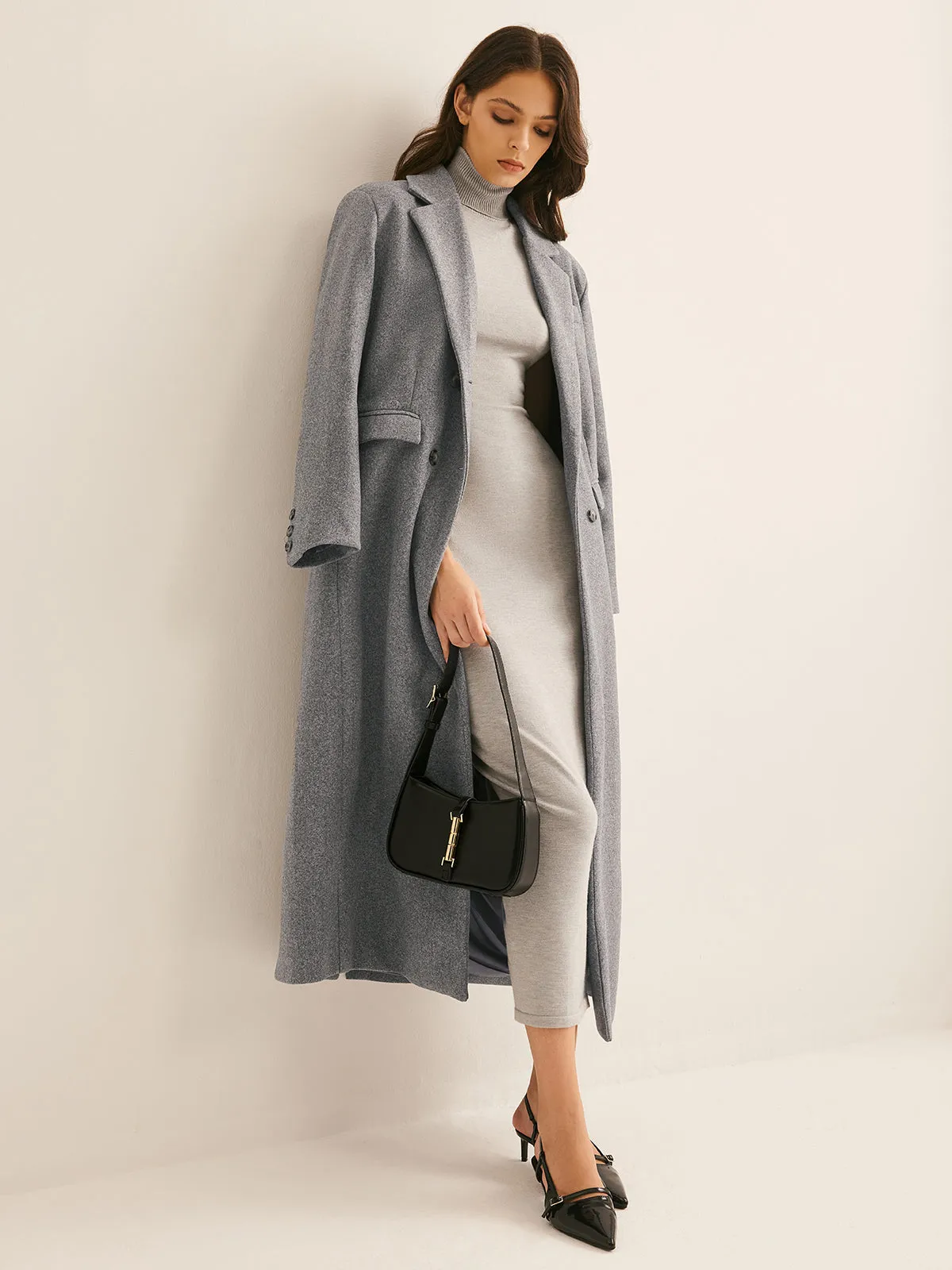 VICTORIA | LAPEL COLLARED LONG COAT